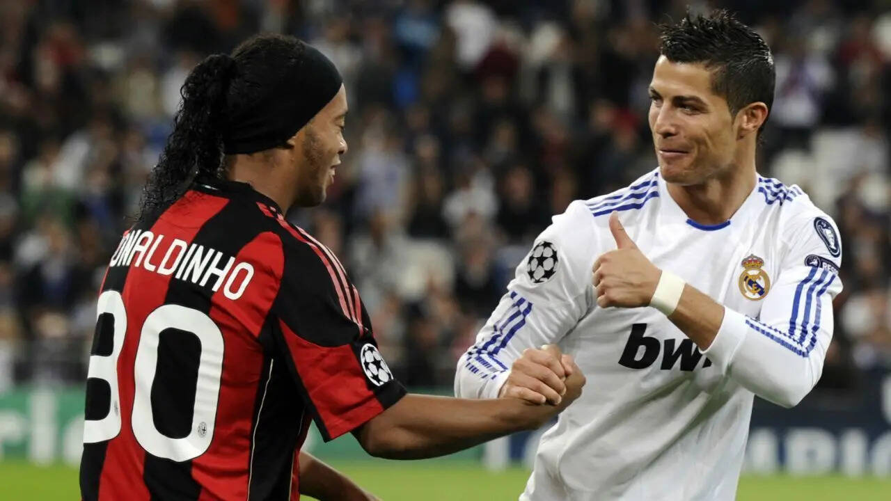 Ronaldinho and Cristiano Ronaldo